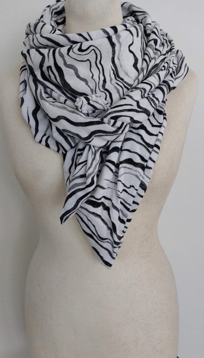 La trame de soi - Foulard - Black white - 1