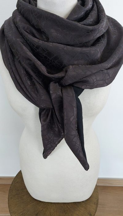 La trame de soi - Foulard full noir - 1