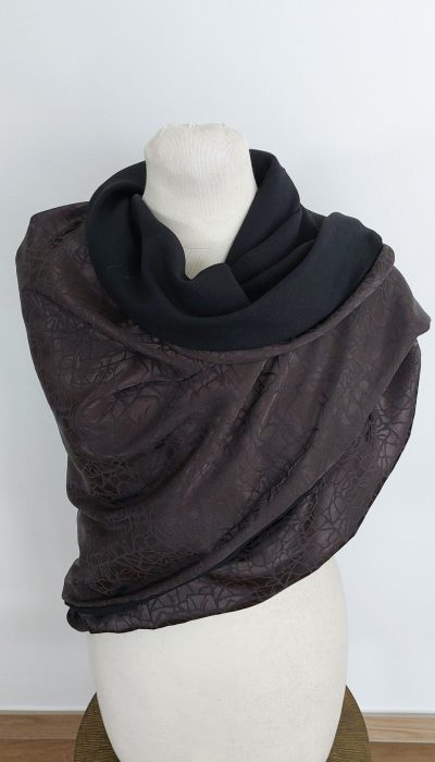 La trame de soi - Foulard full noir - 2
